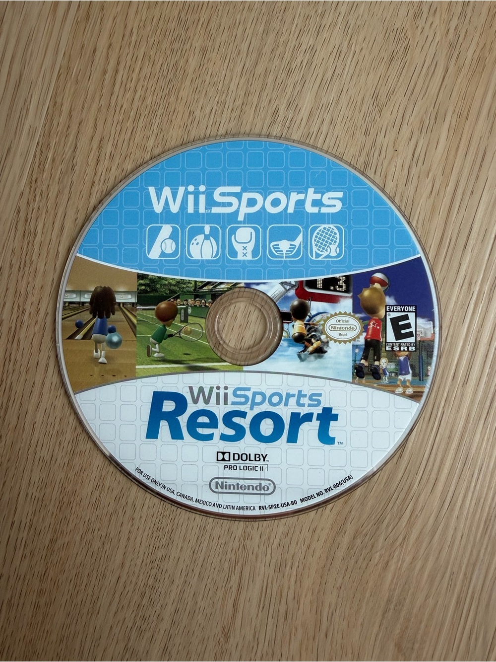 Wii Sports + Wii Sports Resort 2 In 1 Combo Nintendo Wii Video Game Disc Only